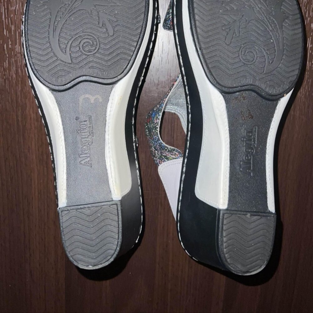 Alegria Lara Cathedral Slip-on wedge heel sandals with velcro straps Size 39 - Picture 16 of 16
